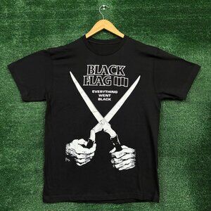Black Flag Everything Went Black Punk Rock Band T-Shirt Size Large